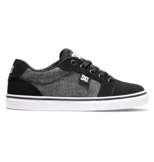 Anvil DC Shoes Dziecięce Szare Białe | 43EBZFGAY