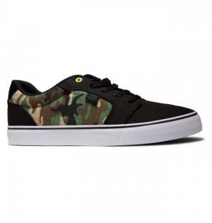 Anvil DC Shoes Płócienne Męskie Czarne Camo | 68YGQBMAN