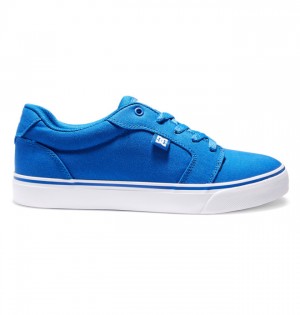 Anvil DC Shoes Płócienne Męskie Niebieskie Białe | 52XYHPKGJ