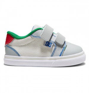Anvil DC Shoes V Dziecięce Szare Szare Czerwone | 03SDGMFKX