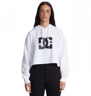 Bluza z Kapturem DC Shoes Cropped 2 Damskie Białe | 24CBONJYD