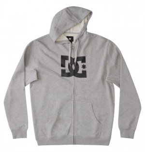 Bluzy DC Shoes DC Star Zip-Up Męskie Szare | 89GIRLYZA