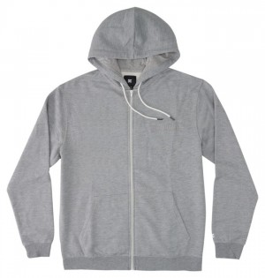 Bluzy DC Shoes Riot 2 Zip-Up Męskie Szare | 79MOPUZDI