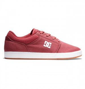 Buty Skate DC Shoes Crisis 2 Zamszowe Męskie Czerwone | 43DJXQWVG