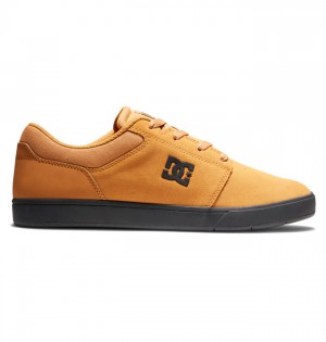 Buty Skate DC Shoes Crisis 2 Zamszowe Męskie Brązowe Czarne | 29COVQWLD