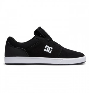 Buty Skate DC Shoes Crisis 2 Zamszowe Męskie Czarne Białe | 90IWVQYXC