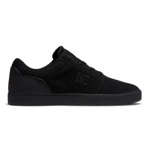Buty Skate DC Shoes Crisis 2 Zamszowe Męskie Czarne Czarne Czarne | 72DIACSMK