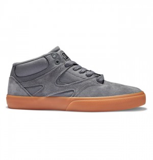 Buty Skate DC Shoes Kalis Vulc MID Mid-Top Męskie Szare | 98VBLKWUF