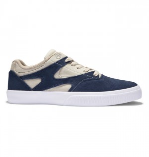 Buty Skate DC Shoes Kalis Vulc Męskie Granatowe Khaki | 25EHFIQAP