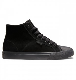 Buty Skate DC Shoes Manual Hi RT High Top Męskie Czarne Czarne | 74KBYAFXG