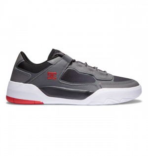 Buty Skate DC Shoes Metric Męskie Szare Czarne Czerwone | 37MSLGQCI