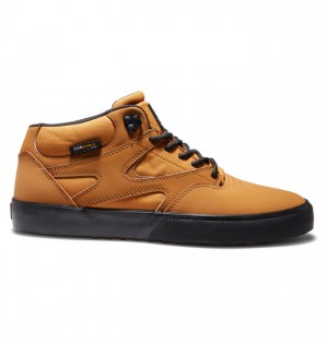 Buty Zimowe DC Shoes Kalis Vulc MID Mid-Top Męskie Brązowe Czarne | 78HYQKGPF