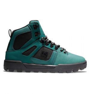 Buty Zimowe DC Shoes Pure High-Top Wody-Resistant Męskie Jasny Zielone | 10DKUNYER