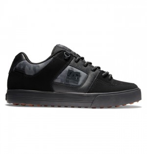 Buty Zimowe DC Shoes Pure Winterized Skate Męskie Czarne Camo | 91NOXARLP