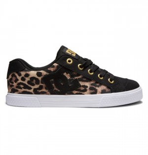Chelsea DC Shoes Damskie Czarne Panterka | 07SLTYKMP