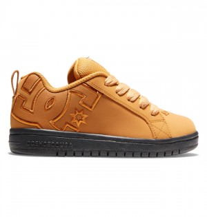 Court Graffik DC Shoes Dziecięce Czarne Brązowe | 41DMRAXYZ