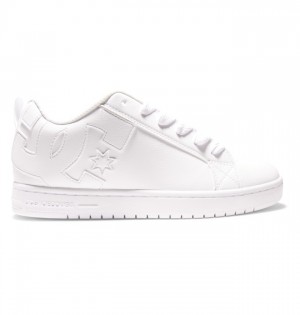 Court Graffik DC Shoes Męskie Białe | 63SOMRVUC