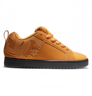 Court Graffik DC Shoes Męskie Brązowe | 09RKFLYBC