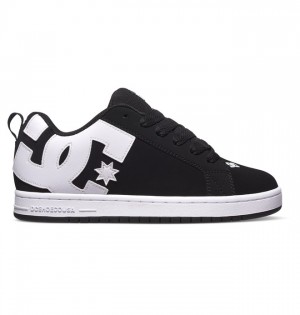 Court Graffik DC Shoes Męskie Czarne | 81HCTJRFM