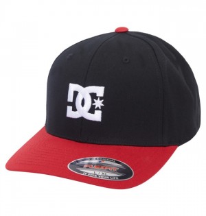 Kapelusz DC Shoes Cap Star Flexfit? Dziecięce Czarne Czerwone | 47XBIEQNT