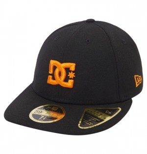 Kapelusz DC Shoes DC Lo Pro New Era Fitted Męskie Czarne Pomarańczowe | 47TIYDPZB