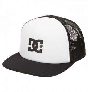 Kapelusz DC Shoes Gas Station Trucker Męskie Białe Czarne | 63BCLDNWQ