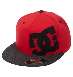 Kapelusz DC Shoes Hammering Flexfit Męskie Czerwone | 90WHKNSYV