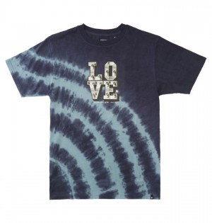 Koszulki DC Shoes BLABAC x Kalis Love Park Kalis Heritage Męskie Granatowe | 10FWNBCSD