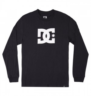 Koszulki DC Shoes DC Star Long Sleeve Męskie Czarne | 80WMGDOIA