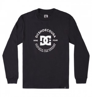 Koszulki DC Shoes DC Star Pilot Long Sleeve Męskie Czarne | 02NPWBLXT