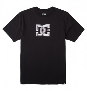 Koszulki DC Shoes Star Bevelled Heritage Męskie Czarne | 72ZJKMHRX