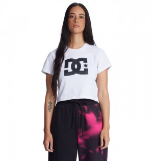 Koszulki DC Shoes Star Cropped Damskie Białe | 15AYLKTPX