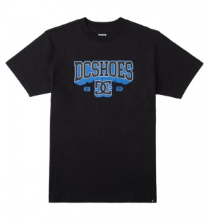 Koszulki DC Shoes Strong Hold Heritage Męskie Czarne | 96EVNQTXL
