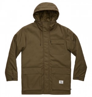 Kurtki DC Shoes Canondale Zakapturzony Parka Męskie Ciemny Zielone | 12JZTBCOG
