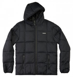 Kurtki DC Shoes Square Up Puffer 2 Męskie Czarne | 42SZLQUXI