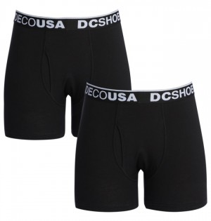 Majtki DC Shoes DC Softies Bokser Męskie Czarne | 40WYIBLRO