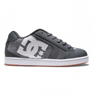 Net DC Shoes Męskie Szare | 41SQEMCOU