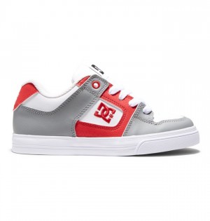 Pure DC Shoes Dziecięce Białe Czerwone | 61DJPYNRZ