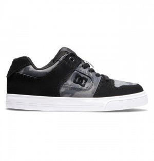 Pure DC Shoes Elastic Koronkowe Dziecięce Czarne | 69CQJYXNA