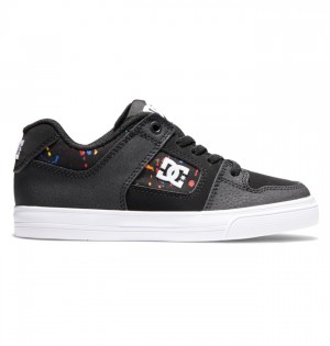 Pure DC Shoes Elastic Koronkowe Dziecięce Czarne | 05SBFRJZG