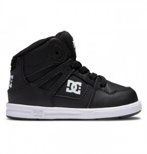 Pure DC Shoes Hi High Dziecięce Czarne Białe | 61ELWJKXP