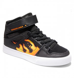 Pure DC Shoes High Elastic Koronkowe High-Top Dziecięce Czarne | 53PNTKIYR