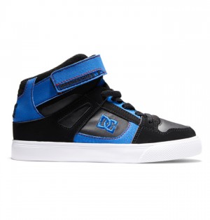 Pure DC Shoes High Elastic Koronkowe High-Top Dziecięce Czarne Niebieskie Czerwone | 59XJRZALB