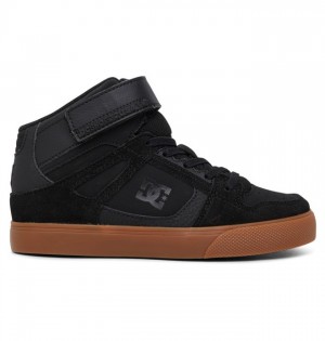 Pure DC Shoes High Elastic Koronkowe High-Top Dziecięce Czarne | 46AZBYNDT