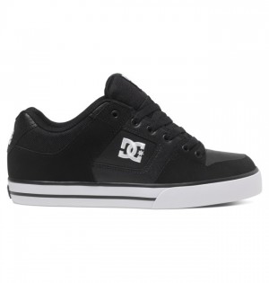 Pure DC Shoes Męskie Czarne Czarne Białe | 16UECVKMN