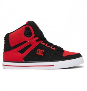 Pure DC Shoes Męskie Czerwone Białe Czarne | 01YDXOMLC