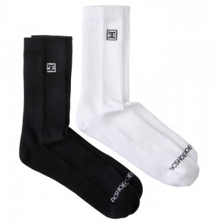 Skarpetki DC Shoes 2-Pack Crew Męskie Białe | 76SDUZAOF