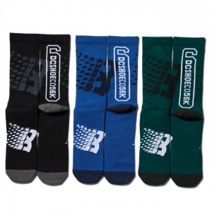 Skarpetki DC Shoes Bronze56K x DC 3-Pack Crew Męskie Kolorowe | 87HIAJCYP