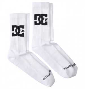 Skarpetki DC Shoes Star 2-Pack Crew Męskie Białe | 96JINOWUA