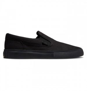 Slip On DC Shoes Manual Męskie Czarne Czarne Czarne | 07RGEQCMO